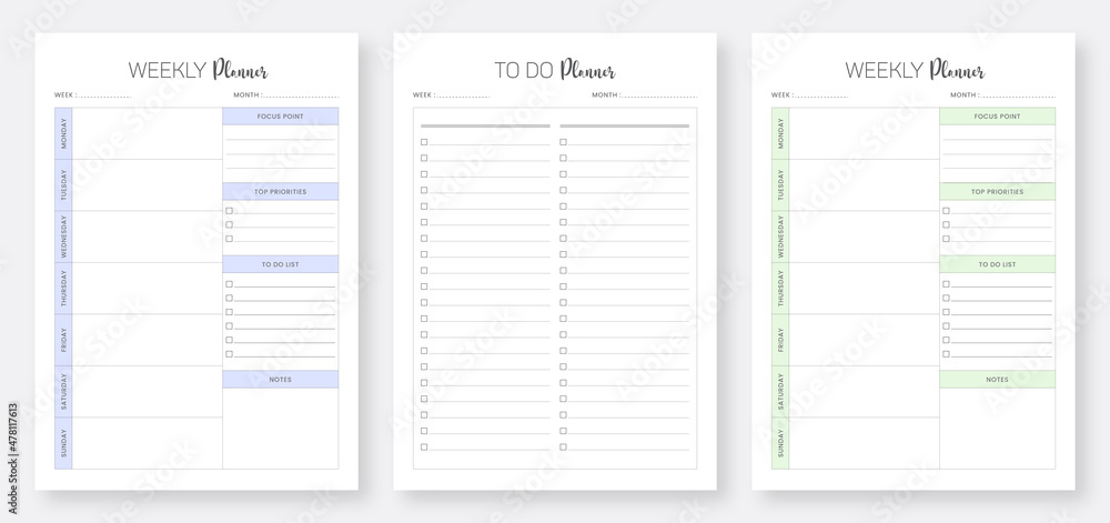 Weekly planner template with to do list. Printable Weekly Planner Template. Weekly planner template set. Weekly planner template with to do list. Printable Weekly Planner Template. Weekly planner template set.