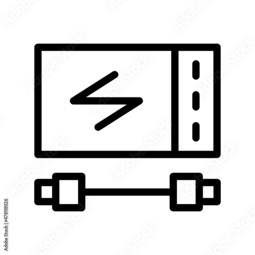 Power Bank Line Vector Icon Design