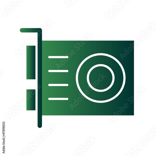 Grafic Card Glyph Gradient Vector Icon Design