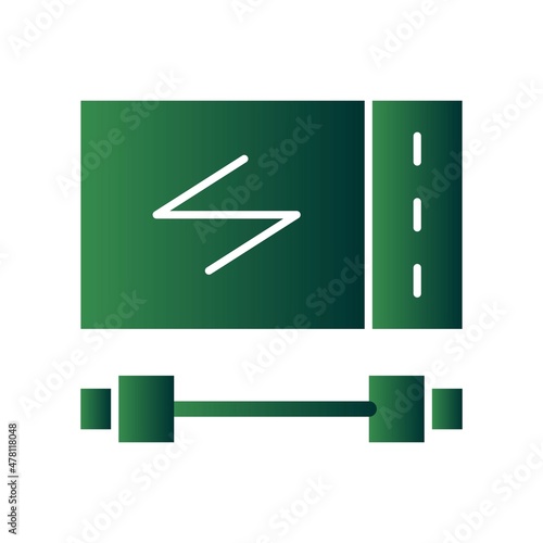 Power Bank Glyph Gradient Vector Icon Design