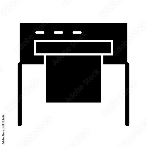 Plotter Glyph Vector Icon Design