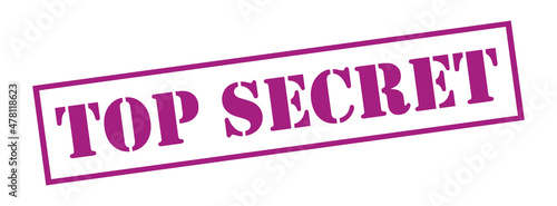 Top secret Vector stamp. White isolated