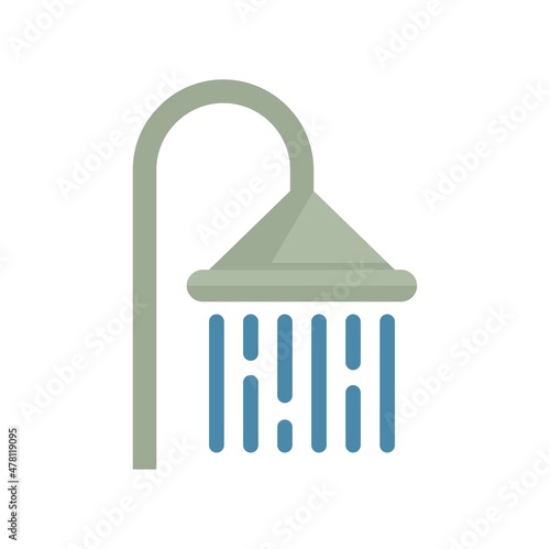 Sauna shower icon flat isolated vector