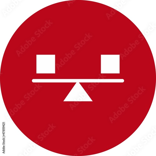 Balance Glyph Circle Vector Icon Design