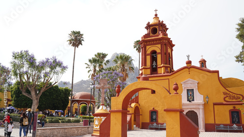 Saint Sebastians Tempel and Church of Peña de Bernal City in Querétaro state of central Mexico. photo