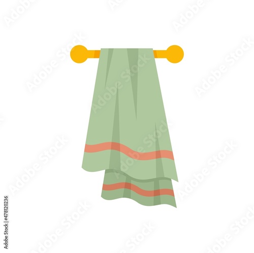 Sauna towel icon flat isolated vector