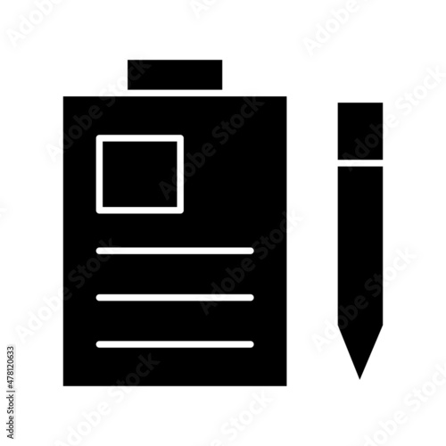 Clipboard Glyph Vector Icon Design