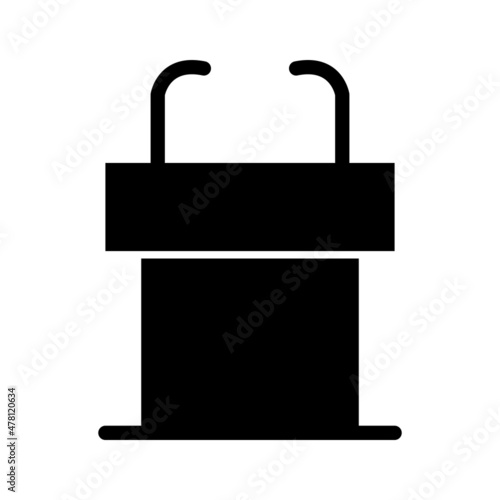 Tribune Glyph Vector Icon Design