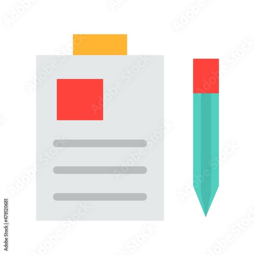 Clipboard Flat Vector Icon Design