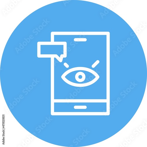 Spyware Line circle Vector Icon Design