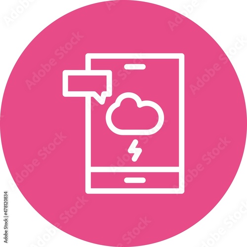 Cyberbullying Line circle Vector Icon Design