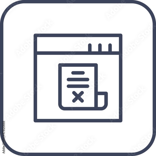 Fake News Line Round Corner Vector Icon Design
