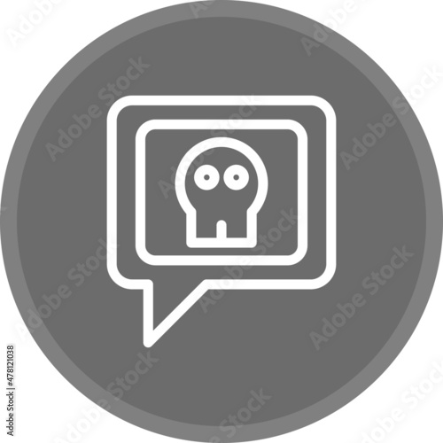 Blackmail Line Circle Grey Vector Icon Design