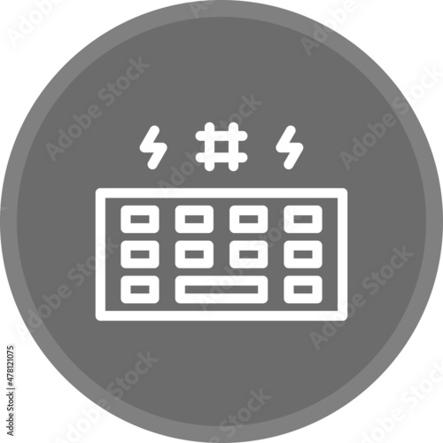 Cyberbullying Line Circle Grey Vector Icon Design