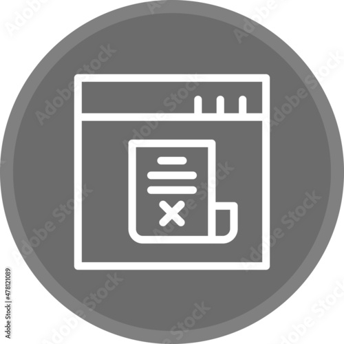 Fake News Line Circle Grey Vector Icon Design