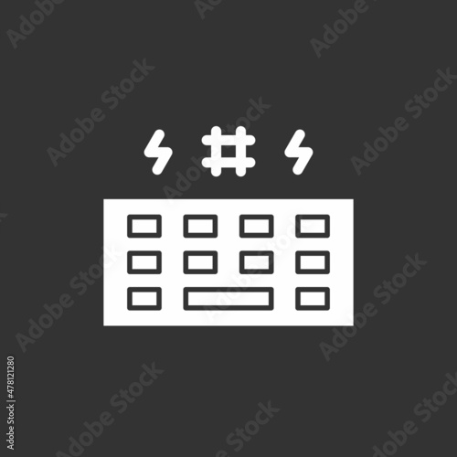 Cyberbullying Glyph Inverted Vector Icon Design