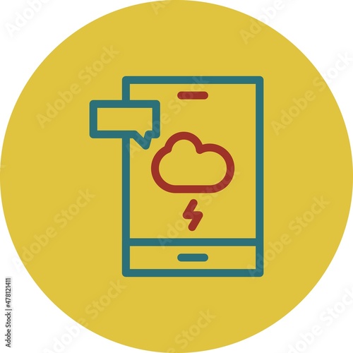 Cyberbullying Line Two Color Vector Icon Design