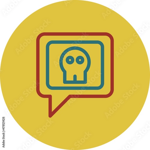 Blackmail Line Two Color Vector Icon Design