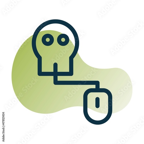 Cyberbullying Line Bubble Gradient Vector Icon Design