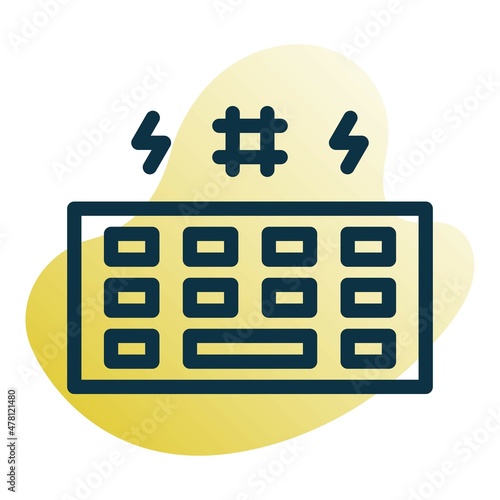 Cyberbullying Line Bubble Gradient Vector Icon Design