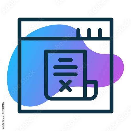 Fake News Line Bubble Gradient Vector Icon Design