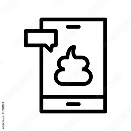 Hate Line Vector Icon Design