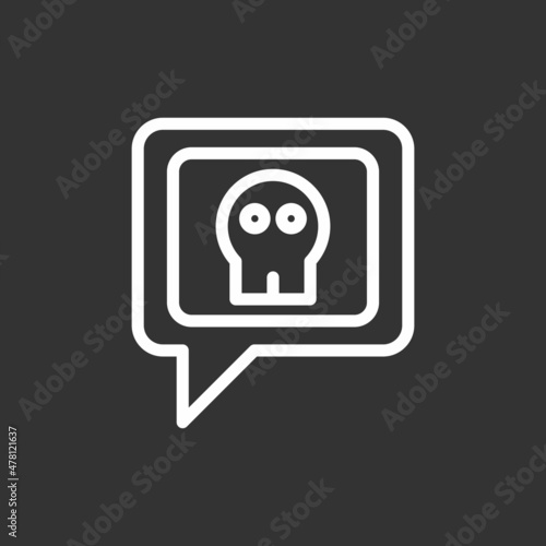 Blackmail Line Inverted Vector Icon Design