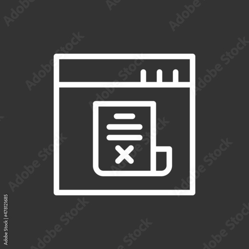 Fake News Line Inverted Vector Icon Design