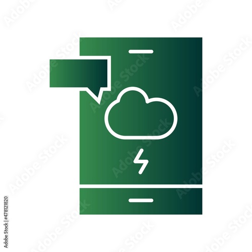 Cyberbullying Glyph Gradient Vector Icon Design
