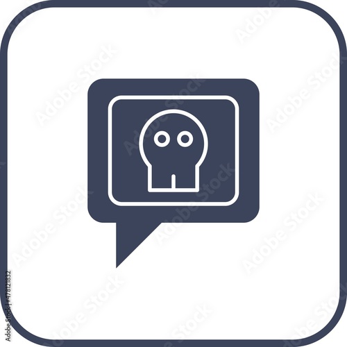 Blackmail Glyph Round Corner Vector Icon Design