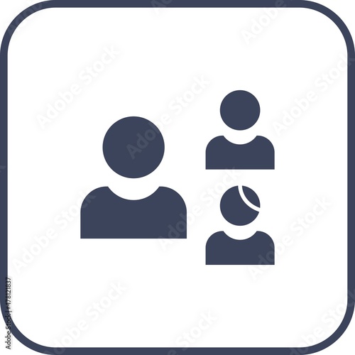 Family Glyph Round Corner Vector Icon Design