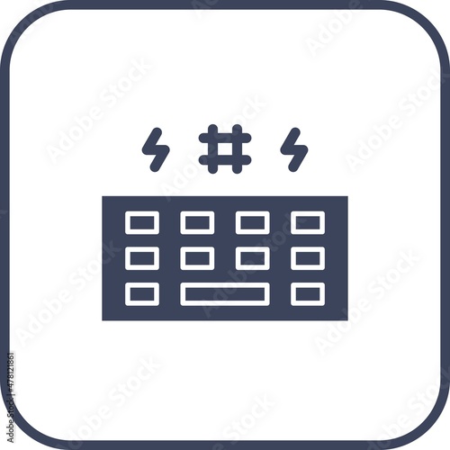 Cyberbullying Glyph Round Corner Vector Icon Design