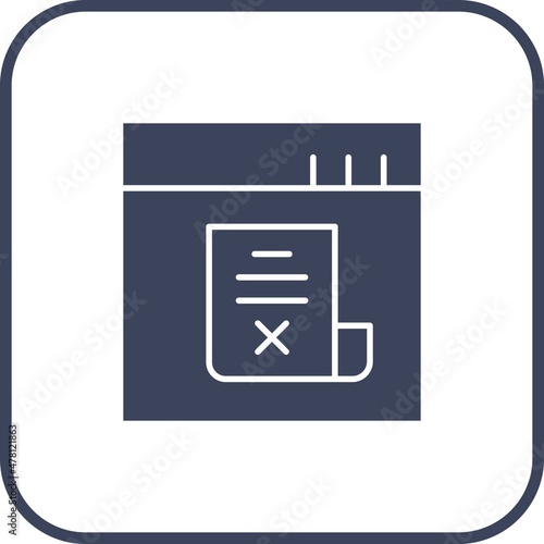 Fake News Glyph Round Corner Vector Icon Design
