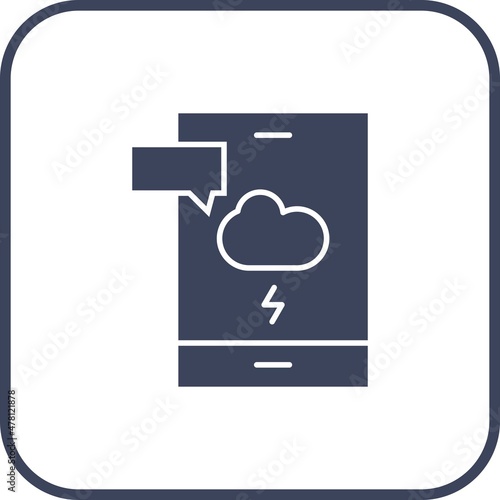 Cyberbullying Glyph Round Corner Vector Icon Design