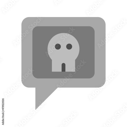 Blackmail Flat Grey Scale Vector Icon Design
