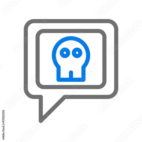 Blackmail Line Blue Vector Icon Design