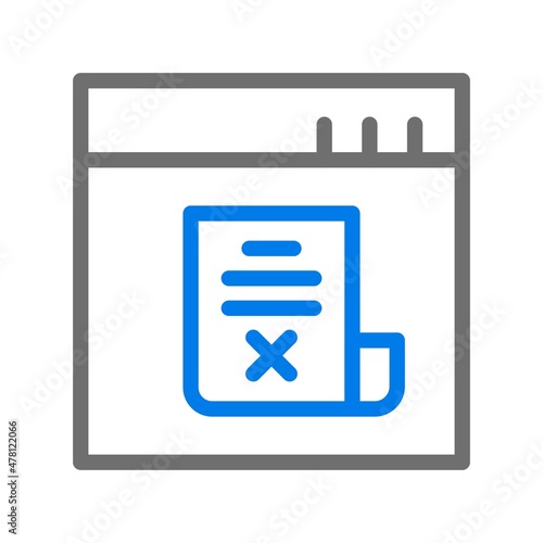 Fake News Line Blue Vector Icon Design