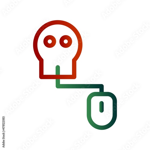 Cyberbullying Line Gradient Vector Icon Design
