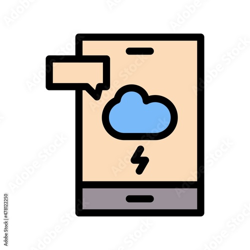Cyberbullying Line Filled Vector Icon Design