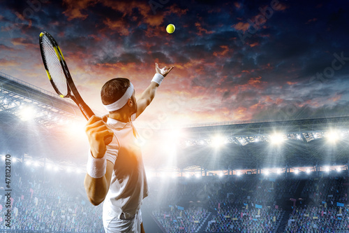 Photos Professional tennis player . Mixed media