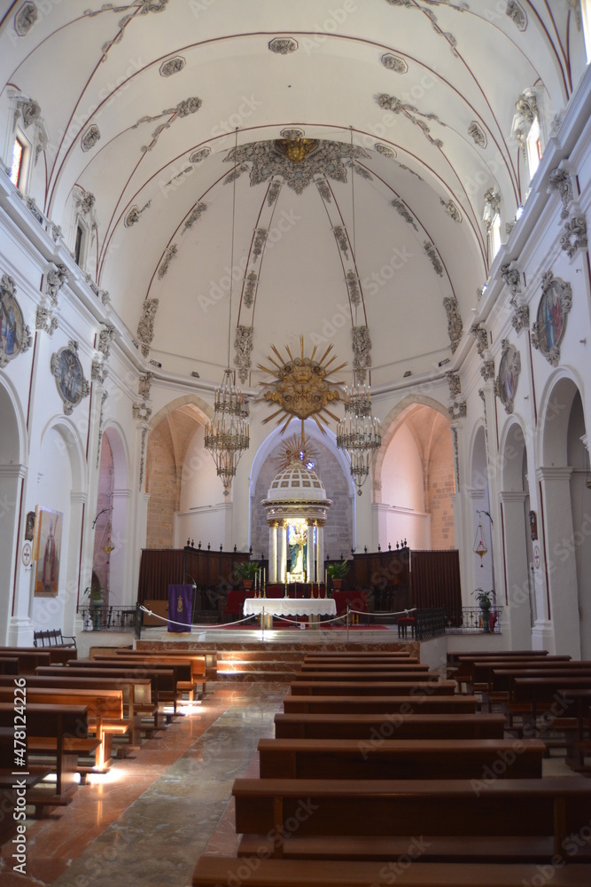 interior of church in ibiza