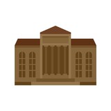 Old theater icon flat isolated vector