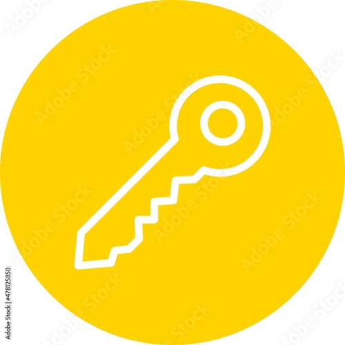 Key Line circle Vector Icon Design