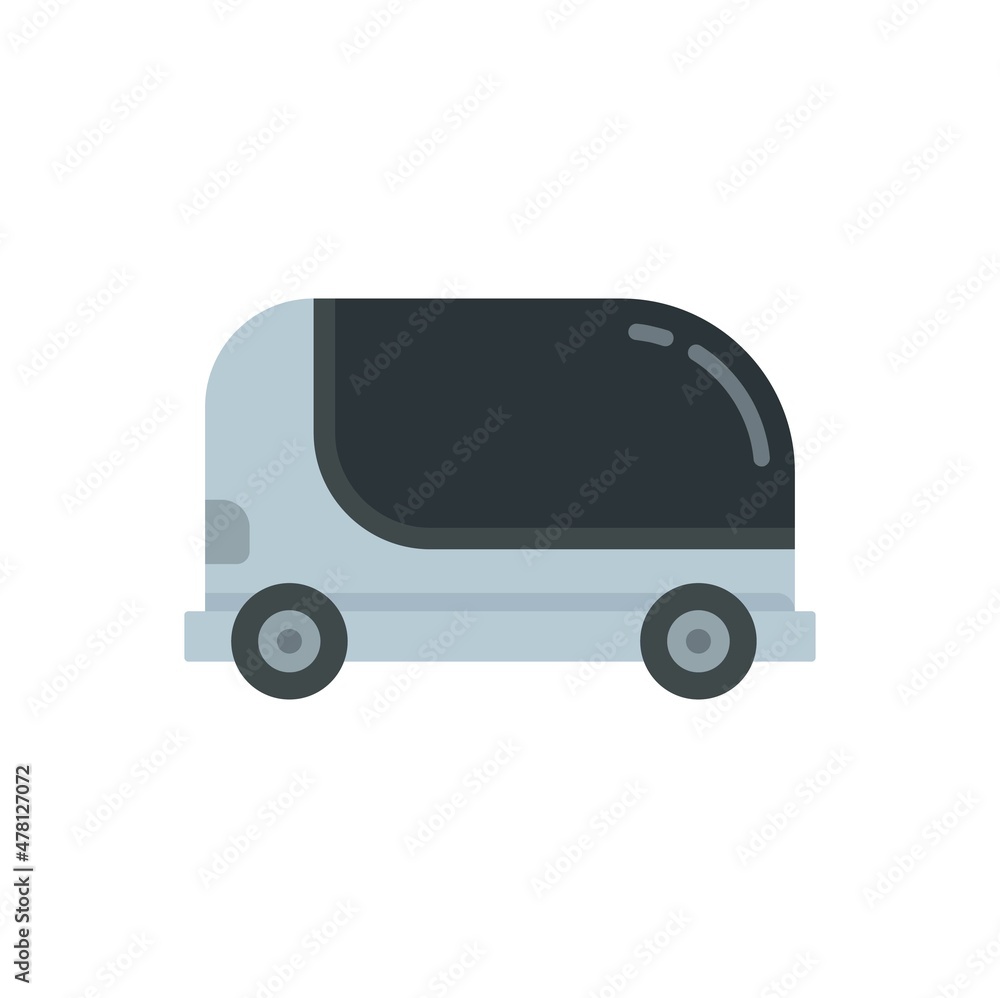 Unmanned taxi car icon flat isolated vector Unmanned taxi car icon flat isolated vector