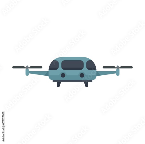 Fly taxi icon flat isolated vector