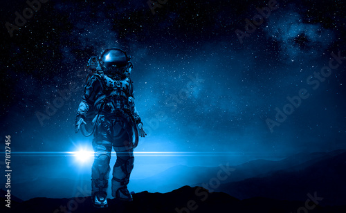 Astronaut and space exploration theme. © Sergey Nivens