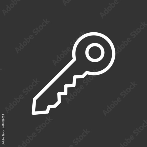 Key Line Inverted Vector Icon Design