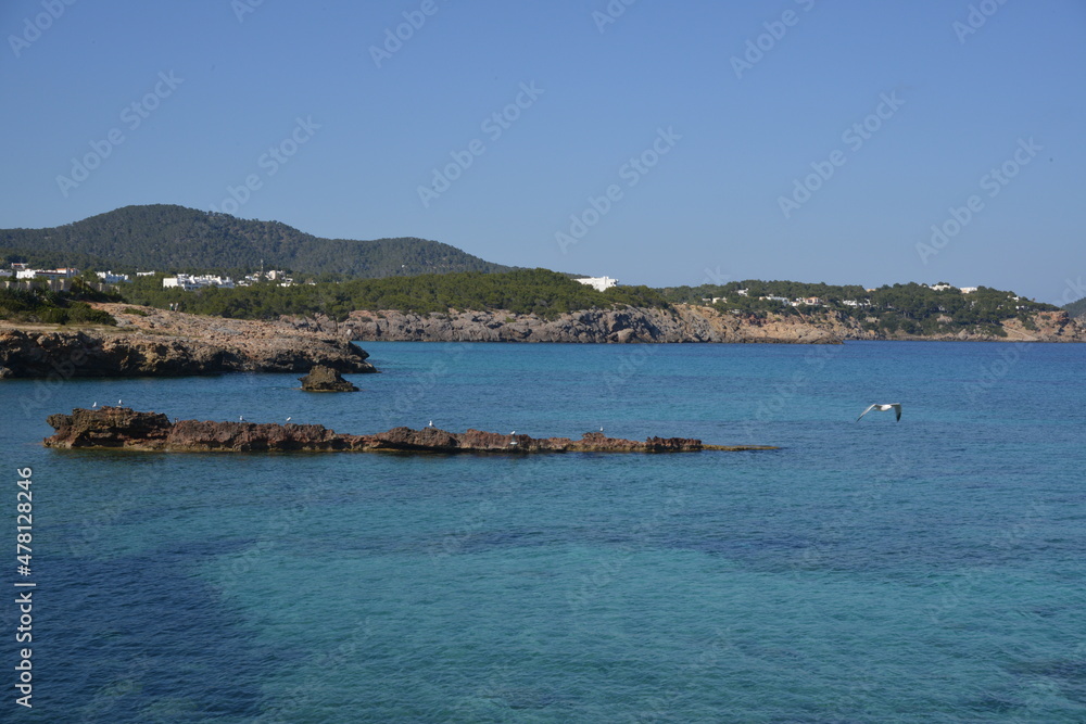 view of a bay in Ibiza