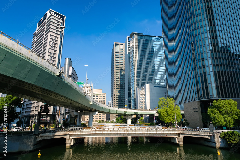 大阪市 肥後橋の高層ビル群