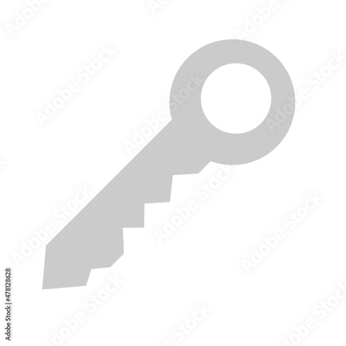 Key Flat Grey Scale Vector Icon Design